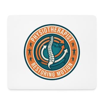 Physiotherapeut Restaurierung der Bewegung Wirbelsäulenabzeichen Geschenk - Mousepad (Querformat) - Weiß - Vorne