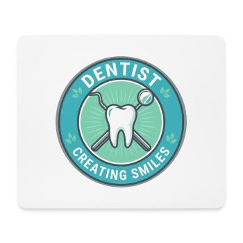 Zahnarzt erstellt Smiles Zahnmedizinische Werkzeuge Badge-Geschenk - Mousepad (Querformat) - Weiß - Vorne
