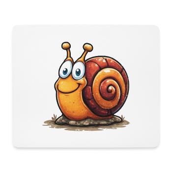 Fröhlicher Schnirkelschnecke Cartoon - Mousepad (Querformat) - Weiß - Vorne