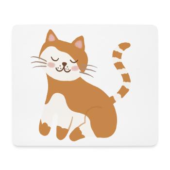 Sonnentiger Kater lächelt - Mousepad (Querformat) - Weiß - Vorne