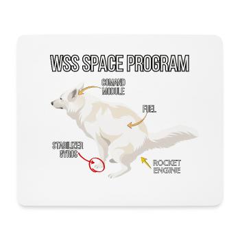 Space Dog Programm - Mousepad (Querformat) - Weiß - Vorne