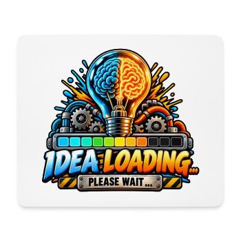 Ideenladung: Leuchtbirne trifft Technik - Mousepad (Querformat) - Weiß - Vorne
