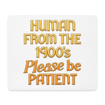 Human from the 1900s - Mousepad (Querformat) - Weiß - Vorne