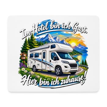 Wohnmobil , Camping Kult , Reisemobil Hotel - Mousepad (Querformat) - Weiß - Vorne