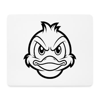 Angry Duck - Mousepad (Querformat) - Weiß - Vorne