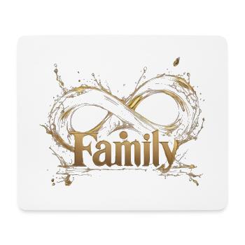 Goldenes Infinity-Familienemblem - Mousepad (Querformat) - Weiß - Vorne