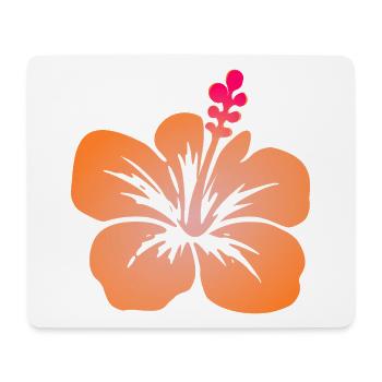 Tropische Blumen - Mousepad (Querformat) - Weiß - Vorne