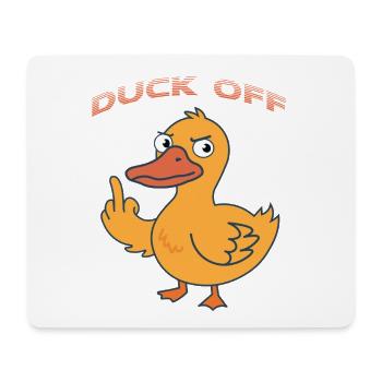 Duck Off Cartoon Duck - Mousepad (Querformat) - Weiß - Vorne