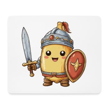 Kleiner Bananen Ritterheld  - Mousepad (Querformat) - Weiß - Vorne