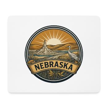 Nebraska Chimney Rock Prairie Reisegeschenk - Mousepad (Querformat) - Weiß - Vorne