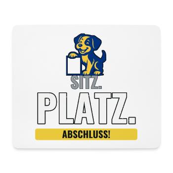 Geschenk zum Welpenschul-Abschluss mit Hund - Mousepad (Querformat) - Weiß - Vorne