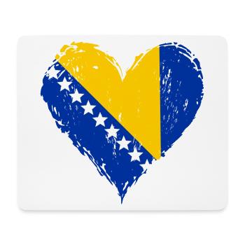 Bosnien Herzflagge Grunge - Mousepad (Querformat) - Weiß - Vorne