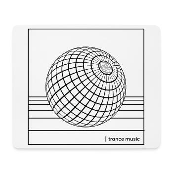 Geometrischer Trance-Drahtgitterglobus - Mousepad (Querformat) - Weiß - Vorne