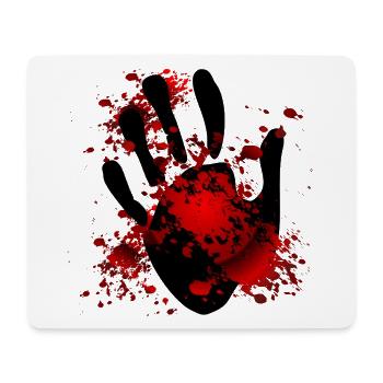 Halloween Blutende Hand - Mousepad (Querformat) - Weiß - Vorne