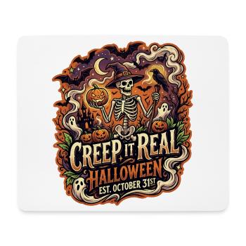 Creep It Real Vintage Halloween-Skelett - Mousepad (Querformat) - Weiß - Vorne