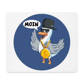 Moin Coole Hip Hop Möwe - Mousepad (Querformat) - Weiß - Vorne