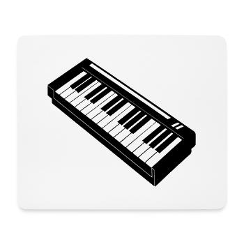 Klavier - Mousepad (Querformat) - Weiß - Vorne