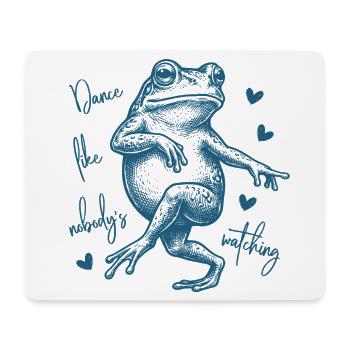 Dance like nobody's watching - Tanzender Frosch - Mousepad (Querformat) - Weiß - Vorne