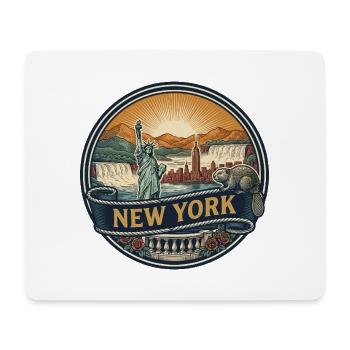 New York Skyline Vintage Reisesouvenir Geschenk - Mousepad (Querformat) - Weiß - Vorne