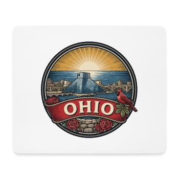 Ohio Lake Erie Rock & Roll Retro-Reisegeschenk - Mousepad (Querformat) - Weiß - Vorne
