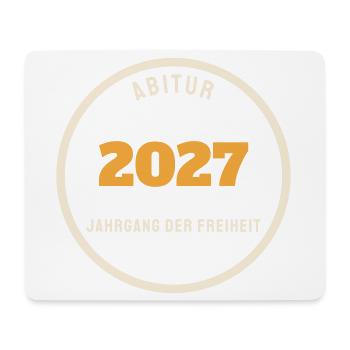 Abitur 2027 Siegel Jahrgang der Freiheit - Mousepad (Querformat) - Weiß - Vorne