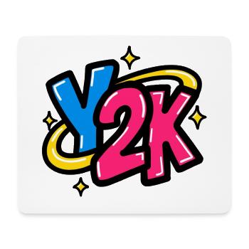 GEN Z ZITIERT TYPOGRAFIEDESIGN – Y2K - Mousepad (Querformat) - Weiß - Vorne