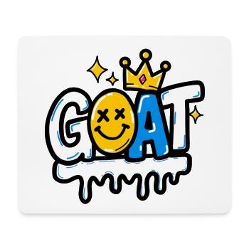 GEN Z ZITATE – Goat Crown Graffiti Smile - Mousepad (Querformat) - Weiß - Vorne