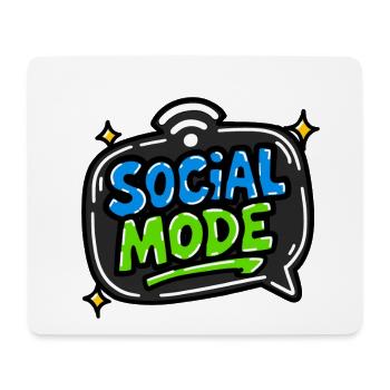 GEN Z ZITIERT TYPOGRAFIE-DESIGN – SOZIALER MODUS - Mousepad (Querformat) - Weiß - Vorne