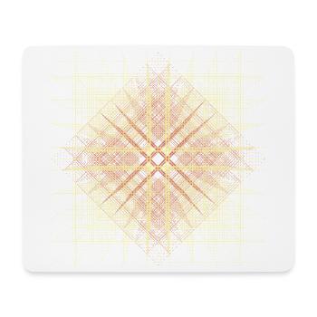 Cube Dots Drahtgitter 3D geometrisches Gitter - Mousepad (Querformat) - Weiß - Vorne