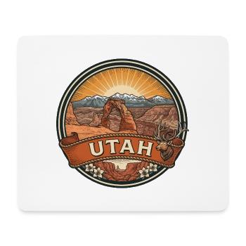Utah Delicate Arch Canyon Vintage-Reisegeschenk - Mousepad (Querformat) - Weiß - Vorne