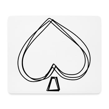 Pik handgezeichnet - Mousepad (Querformat) - Weiß - Vorne