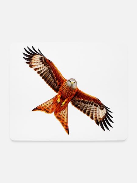 Roter Milan - Mousepad (Querformat) - Weiß