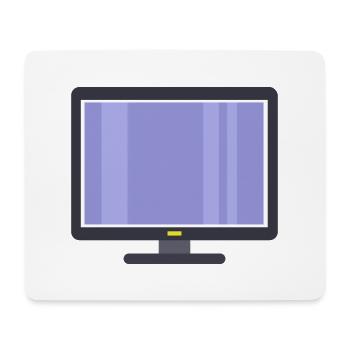 Fernsehen - Mousepad (Querformat) - Weiß - Vorne