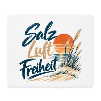 Salzluft Freiheit am Strand - Mousepad (Querformat) - Weiß - Vorne