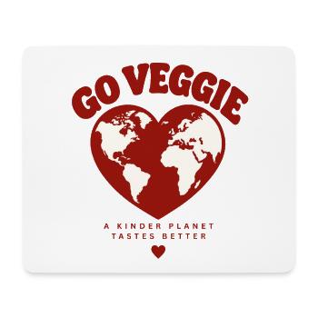 Go Veggie A Kinder Planet - Mousepad (Querformat) - Weiß - Vorne