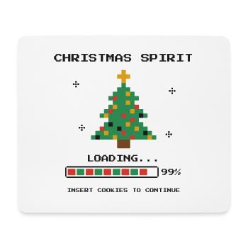 Pixel 8-Bit-Weihnachtsbaum - Mousepad (Querformat) - Weiß - Vorne