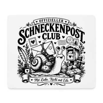 Offizieller Schneckenpost Club – Mit Liebe, nicht  - Mousepad (Querformat) - Weiß - Vorne