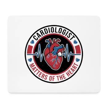 Kardiologe anatomisches Herz-EKG-Abzeichen Geschenk - Mousepad (Querformat) - Weiß - Vorne