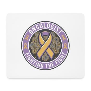Onkologe Fighting The Fight Band Abzeichen-Geschenk - Mousepad (Querformat) - Weiß - Vorne