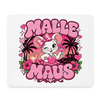 Malle Maus – Mallorca Party & Urlaub - Mousepad (Querformat) - Weiß - Vorne