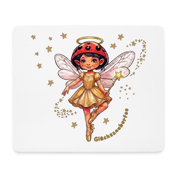 Goldene Glückszauberfee mit Sternenstaub - Mousepad (Querformat) - Weiß - Vorne