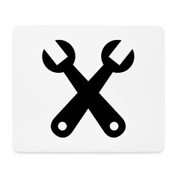 Querschlüssel - Mousepad (Querformat) - Weiß - Vorne