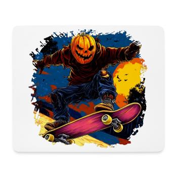 Halloween Skater / Skateboard Halloween - Mousepad (Querformat) - Weiß - Vorne