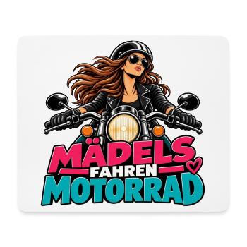Mädels fahren Motorrad - Mousepad (Querformat) - Weiß - Vorne
