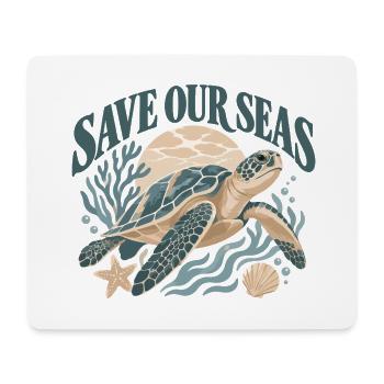 Save Our Seas Sea Turtle - Mousepad (Querformat) - Weiß - Vorne