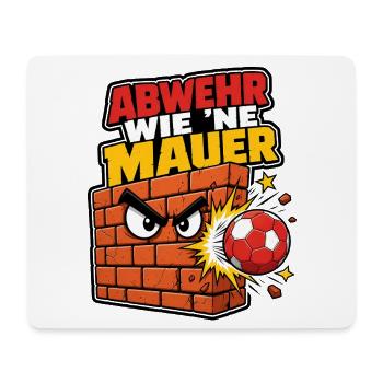 Abwehr wie ne Mauer Handball Spruch Cartoon Shirt - Mousepad (Querformat) - Weiß - Vorne