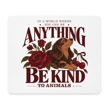 Be Kind To Animals Dachshund - Mousepad (Querformat) - Weiß - Vorne