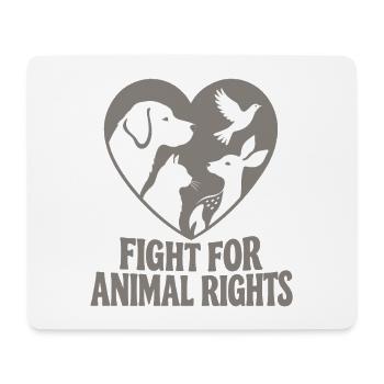 Fight For Animal Rights - Mousepad (Querformat) - Weiß - Vorne