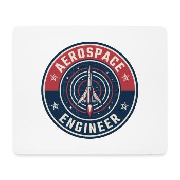 Vintage Aerospace Engineer Raketen-Orbitabzeichen oben - Mousepad (Querformat) - Weiß - Vorne