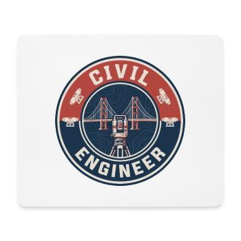 Vintage Civil Engineer Hängebrücken-Transit - Mousepad (Querformat) - Weiß - Vorne